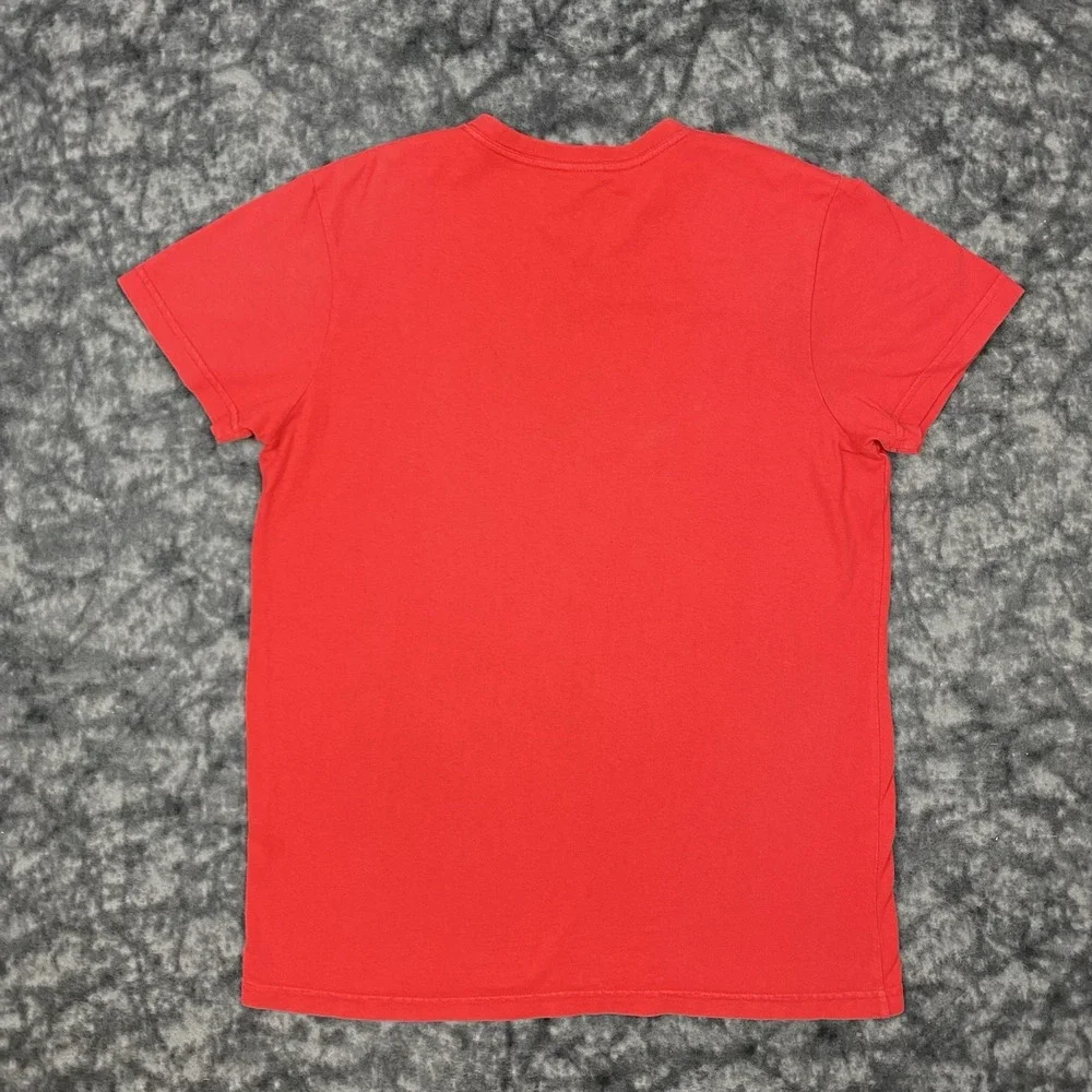 Tommy Hilfiger TShirt Mens Size M Spellout Logo V-neck VTG 90s Made in USA - Picture 2 of 13